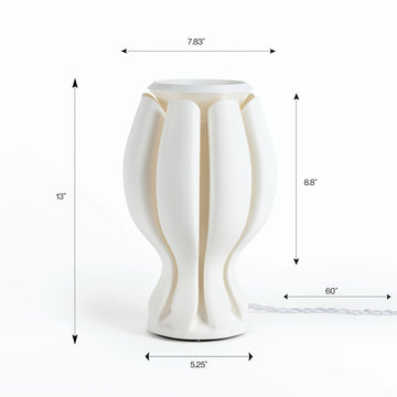 Flower Tropical Coastal Plant-Based PLA 3D Printed Dimmable LED Table Lamp - JONATHAN Y